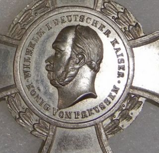 Kaiser Wilhelm I Medal German Landwehr Verein Cross