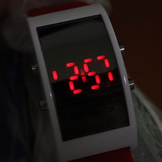 EUR € 4.87   silicone morbido cinturino led rosso orologio da polso