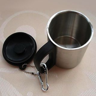 USD $ 5.89   200ML Stainless Steel Cup with Campass,