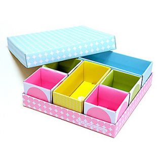 diy 6 rejilla de escritorio caja de almacenamiento (colores surtidos