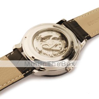 USD $ 33.99   Colouring PU Leather Band Self winding Mechanical Wrist