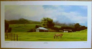 Hand Signed Kamuela by Gary Reed Hawaii Ranch Country