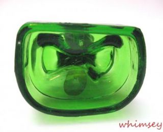 Kanawha Glass Green Praying Hands Bookend Paperweight Foil Tag