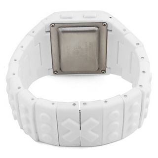 USD $ 7.49   Block Bricks Design Band Wrist Watch with Night Light
