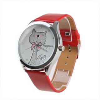 Red Watchband White Dial Plate 214, Gadgets