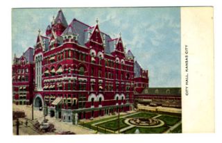 Kansas City City Hall Postcard 1900s Kansas