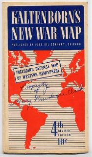 Kaltenborns New War Map 4th Edition Pure Oil Co