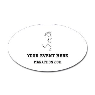 13.1 Gifts  13.1 Bumper Stickers  Customizable Running Girl Decal