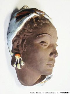 Karlsruhe Art Pottery Female Wall Mask Wandmaske