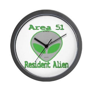area 51 resident alien wall clock