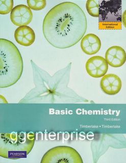 Basic Chemistry 3E Timberlake 3rd Edition 2011 New