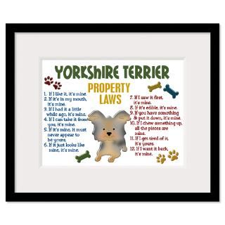 Yorkshire Terrier Cartoon Framed Prints  Yorkshire Terrier Cartoon