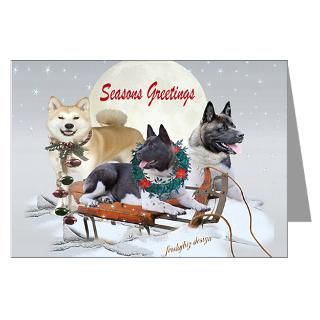 Pug Season Greetings Cards Greeting Cards (Pk of 1 by friskybizpets