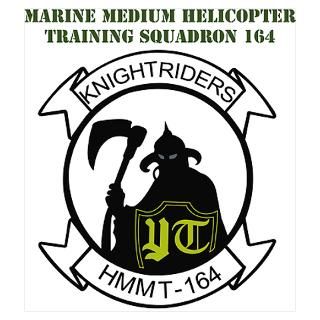 Marine Med Helicopter Tng Sqdrn 164 with Text Fram Poster