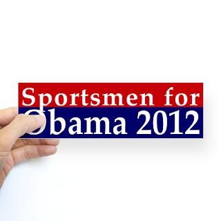 Sportsmen for Obama 2012 Bumper Sticker  Who Supports Barack Obama