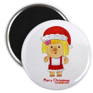 2008 Merry christmas girl cartoon doll gift Magnet