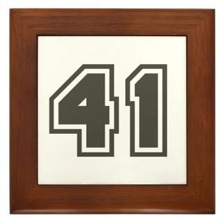41 Gifts  41 Home Decor  Number 41 Framed Tile