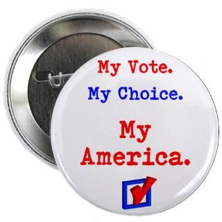 My Vote 2.25 in. Pinback Button  Presidential Election 2012