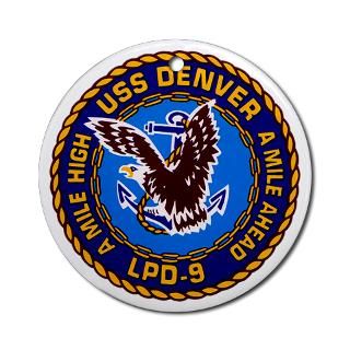 USS Denver LPD 9 Navy Ship Ornament (Round) for $12.50