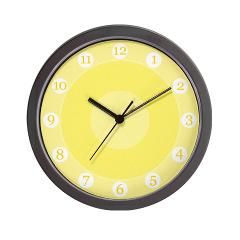 Sunny Yellow Wall Clock  Nursery Clocks (15)  Clock O Rama