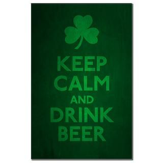 KEEP CALM Shamrock Mini Poster Print  KEEP CALM AND DRINK BEER