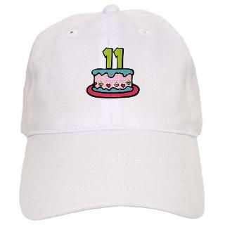 11 Gifts > 11 Hats & Caps > 11 Year Old Birthday Cake Baseball Cap