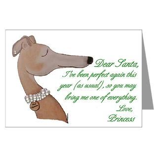 Greeting Cards  Greyhound Princess Holiday Cards (Pk of 10