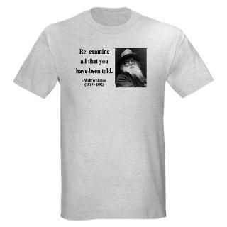 Author T shirts  Walter Whitman 11 Light T Shirt