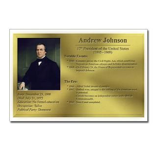 17 Andrew Johnson Postcards (8 Pack) for $9.50