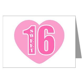 16 Gifts > 16 Greeting Cards > Sweet 16 (Heart) Greeting Card