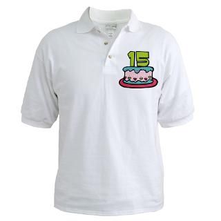 15 Year Old Birthday Cake T Shirt for $22.50