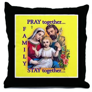 Pray the Rosary   Throw Pillow 18x18 F