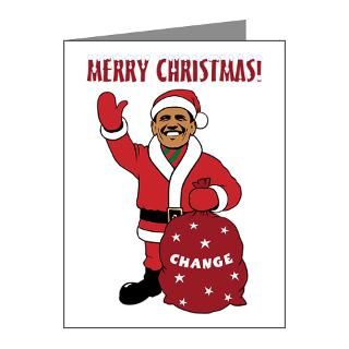 Merry Christmas Obama Note Cards (Pk of 20) by tshirtjournal