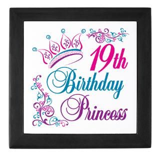 19 Gifts  19 Home Decor  19th Birthday Princess Keepsake Box