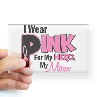 Wear Pink For My Mom 19 Rectangle Decal for $4.25