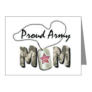 Armed Forces Note Cards  Proud Army Mom star Note Cards (Pk of 20