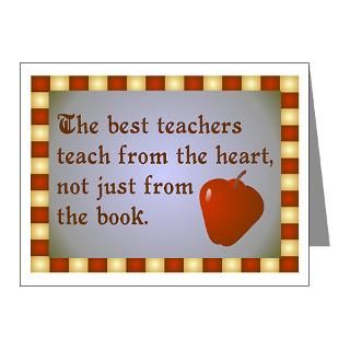 Apple Note Cards  Scott Designs Teachers Heart Note Cards (Pk of 20