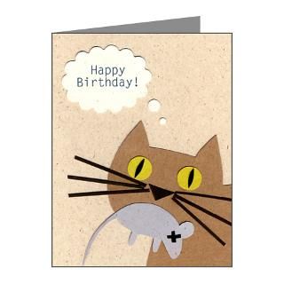 Brown Note Cards > Happy Birthday from the Cat Note Cards (Pk of 20