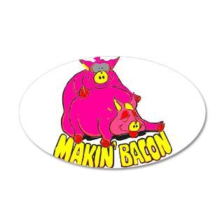 Adult Gifts  Adult Wall Decals  Makin Bacon 35x21 Oval Wall Peel