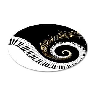 Wall Decals  Mixed Musical Notes (black go 38.5 x 24.5 Oval Wal