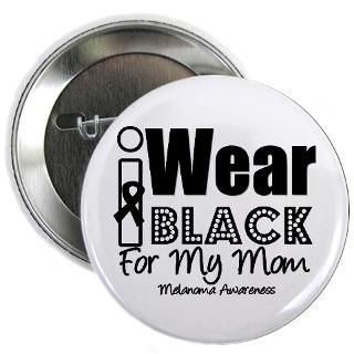 Gifts  Awareness Buttons  I Wear Black Ribbon 2.25 Button
