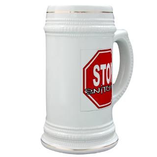 STOP SNITCHING   24K Gold Trimmed Pimp Cup/Mug