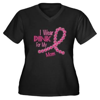 Wear Pink For My Mom 26 Womens Plus Size V Neck