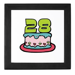 28 Gifts  28 Keepsake Boxes  28th Birthday Cake Keepsake Box