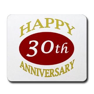 30 Gifts  30 Home Office  Happy 30th Anniversary Mousepad