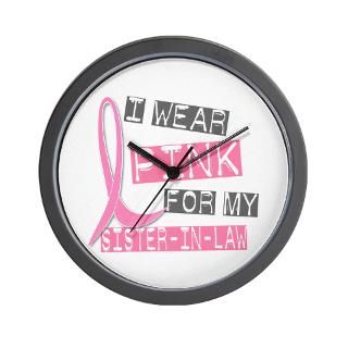 Wear Pink For My Sister In Law 37 Wall Clock for