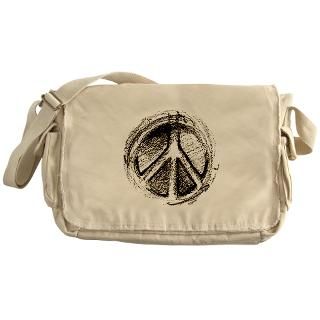 Grunge Urban Peace Sign Messenger Bag for $37.50