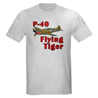 Curtiss P 40 Flying Tiger T Shirt by flumecreek