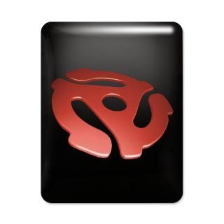 Red 3D 45 RPM Adapter iPad Case