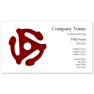 Red 45 RPM Record Adapter Business Cards by Admin_CP22193616